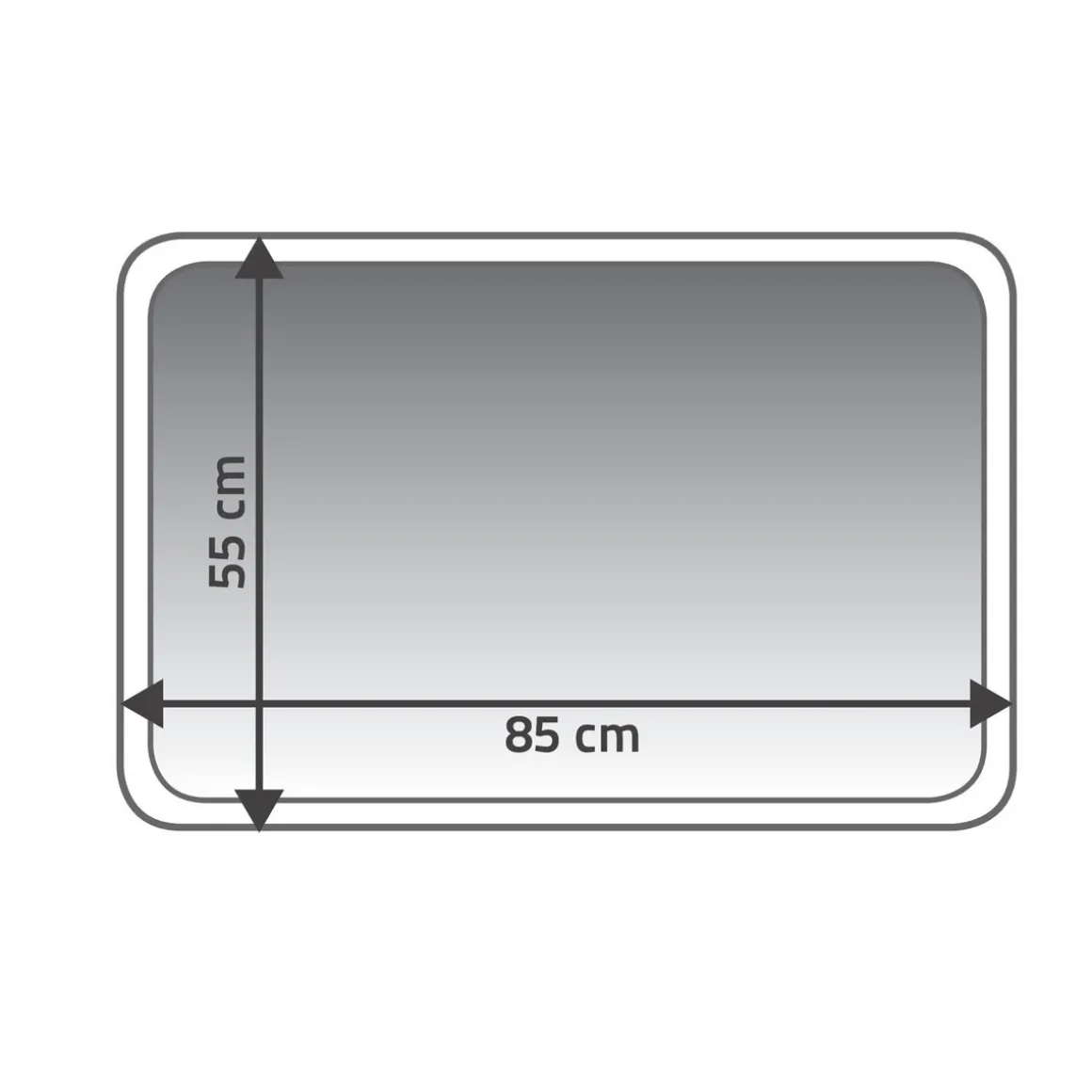 RidderTeppich Stadion 55 x 85 cm hellgrau Polyester-Microfaser