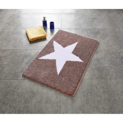 RidderTeppich Star 55 x 50 cm weiß-beige Polyester-Microfaser