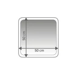 RidderVorleger Stadion 50 x 50 cm hellgrau Polyester-Microfaser