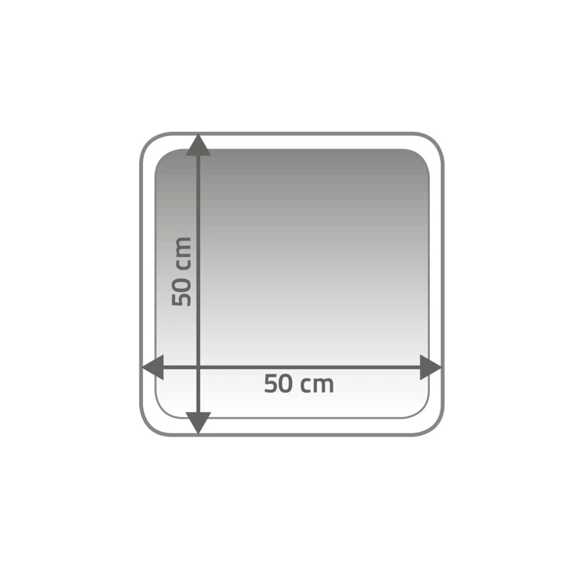RidderVorleger Stadion 50 x 50 cm hellgrau Polyester-Microfaser