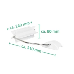 RidderWC-Papierhalter für WC-Aufstehbügel klappbar