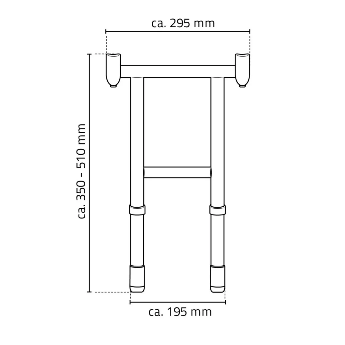 RidderXL-Adapter für Duschklappsitz Pro chrom