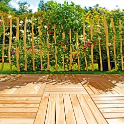 Rollzaun Natur 90x500 cm, Staketen 90 cmhoch, 500 cm lang
