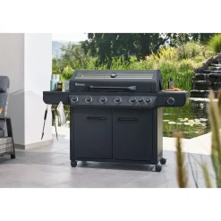 Rothmann Gasgrillwagen Vulcano 6 Turbo Plus Black Edition