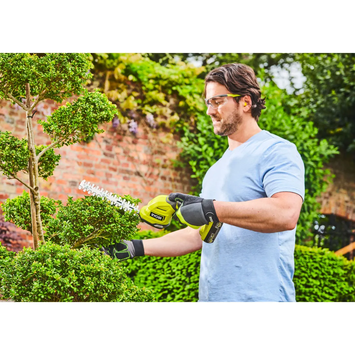 Ryobi Akku-Gras und Strauchenschere RY18GSA-0