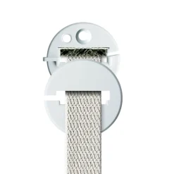 Schellenberg Gurtführung Duo rund mit Bürste für 14-23 mm Gurtband weiß