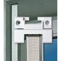 Schellenberg Gurtführung Duo eckig mit Bürste für 14-23 mm Gurtband weiß