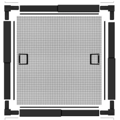 Schellenberg Insektenschutz-Fenster Telescope 140 x 150 cm anthrazit