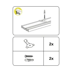Schnellspanner für 3lfg Schine silber