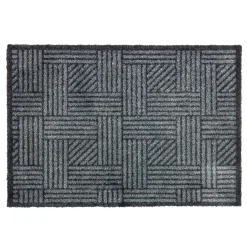 Schöner WohnenSchmutzfangmatte „Manhattan“, Streifen-Gitter/grau-anthrazit, 67x100 cm