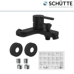Schütte Badewannenarmatur Denver schwarz matt