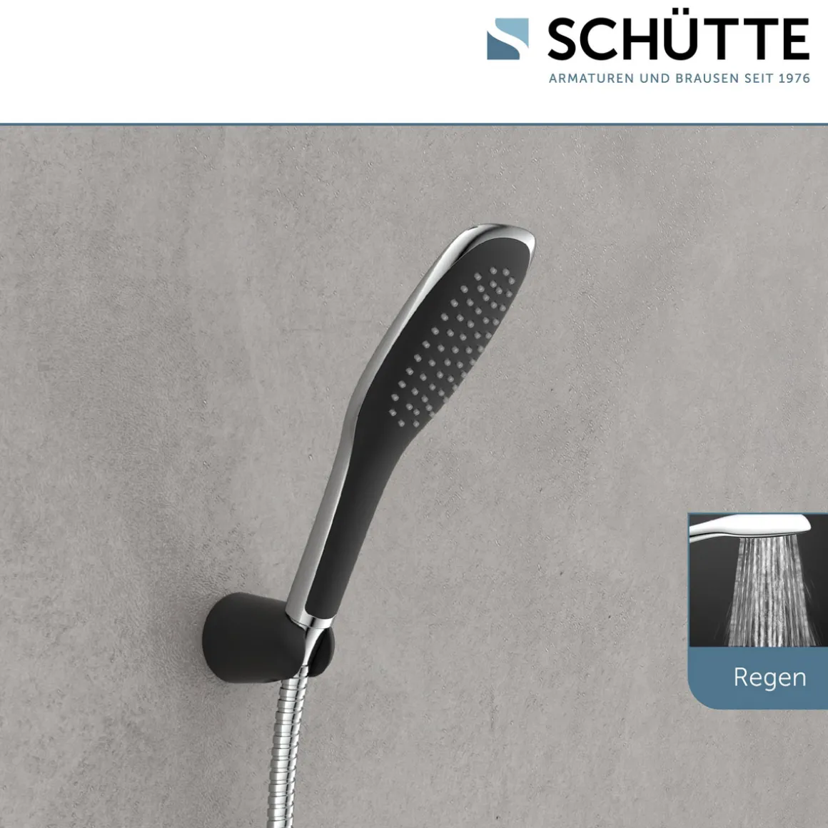 Schütte Überkopfbrause-Set Madagaskar schwarz