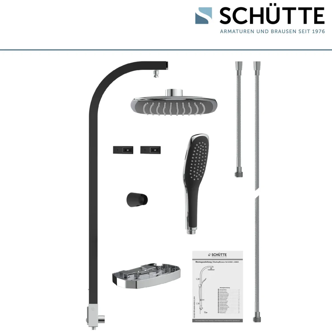 Schütte Überkopfbrause-Set Madagaskar schwarz