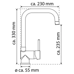 Schütte Niederdruck-Spültischarmatur Futura chrom