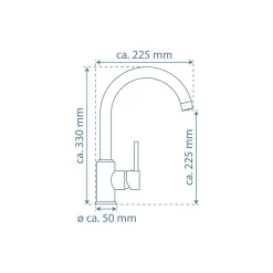 Schütte Spültischarmatur Casalla Niederdruck verchromt 35 mm x M22 IG