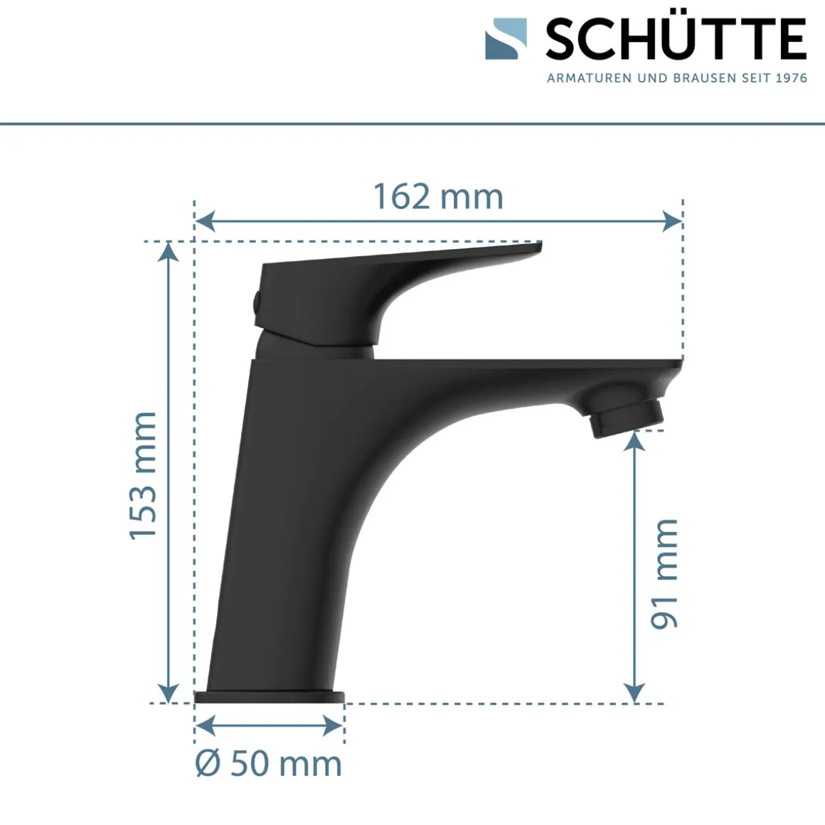 Schütte Waschtischarmatur Boston schwarz