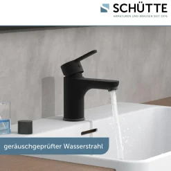 Schütte Waschtischarmatur Denver schwarz matt