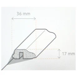 SpechtDeckenabschlussleiste weiß 260 x 1,7 x 3,6 cm