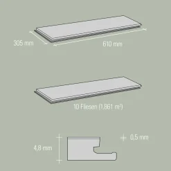 SPECHT SPC Vinyl Ambiente Fliese Alaska610x304,8x4,8mm NS 0,5