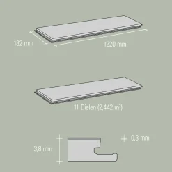 SPECHT SPC Vinyl Classic Eiche Alberta1220x182x3,8mm NS 0,3