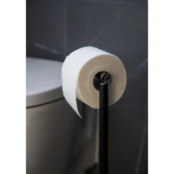 Stand Toilettenpapierh 2in1 schwarzmatt