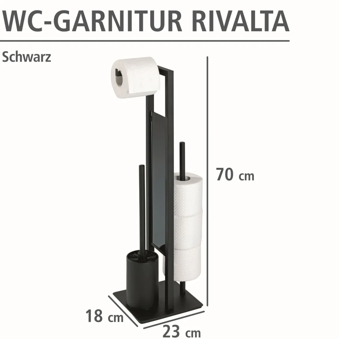 Stand WC-Garnitur Rivalta, schwarz