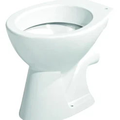 Stand-WC Tiefspueler Keramik mitSpuelrand Abgang waagrecht