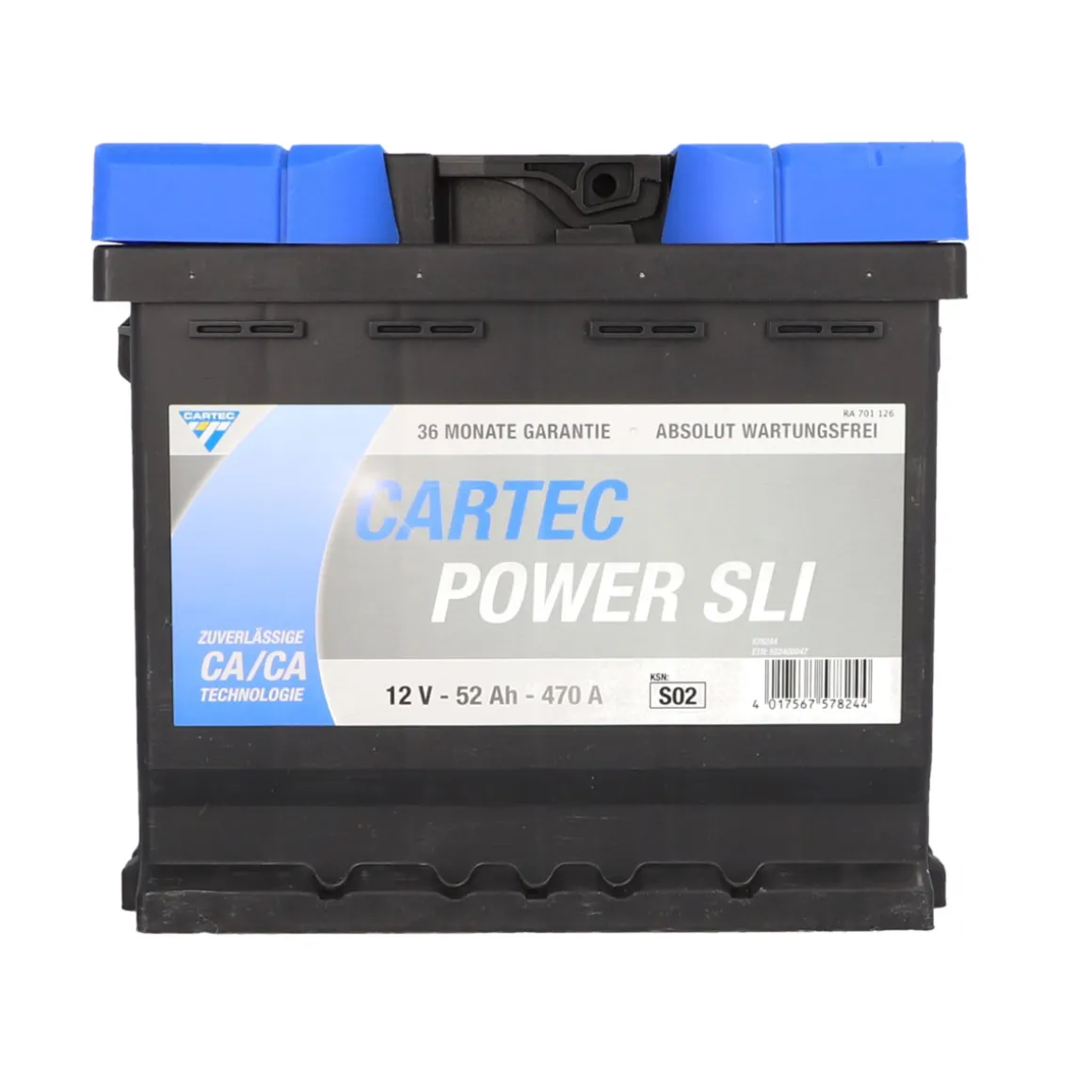 Starterbatterie POWER SLI 52 AH / 470 A