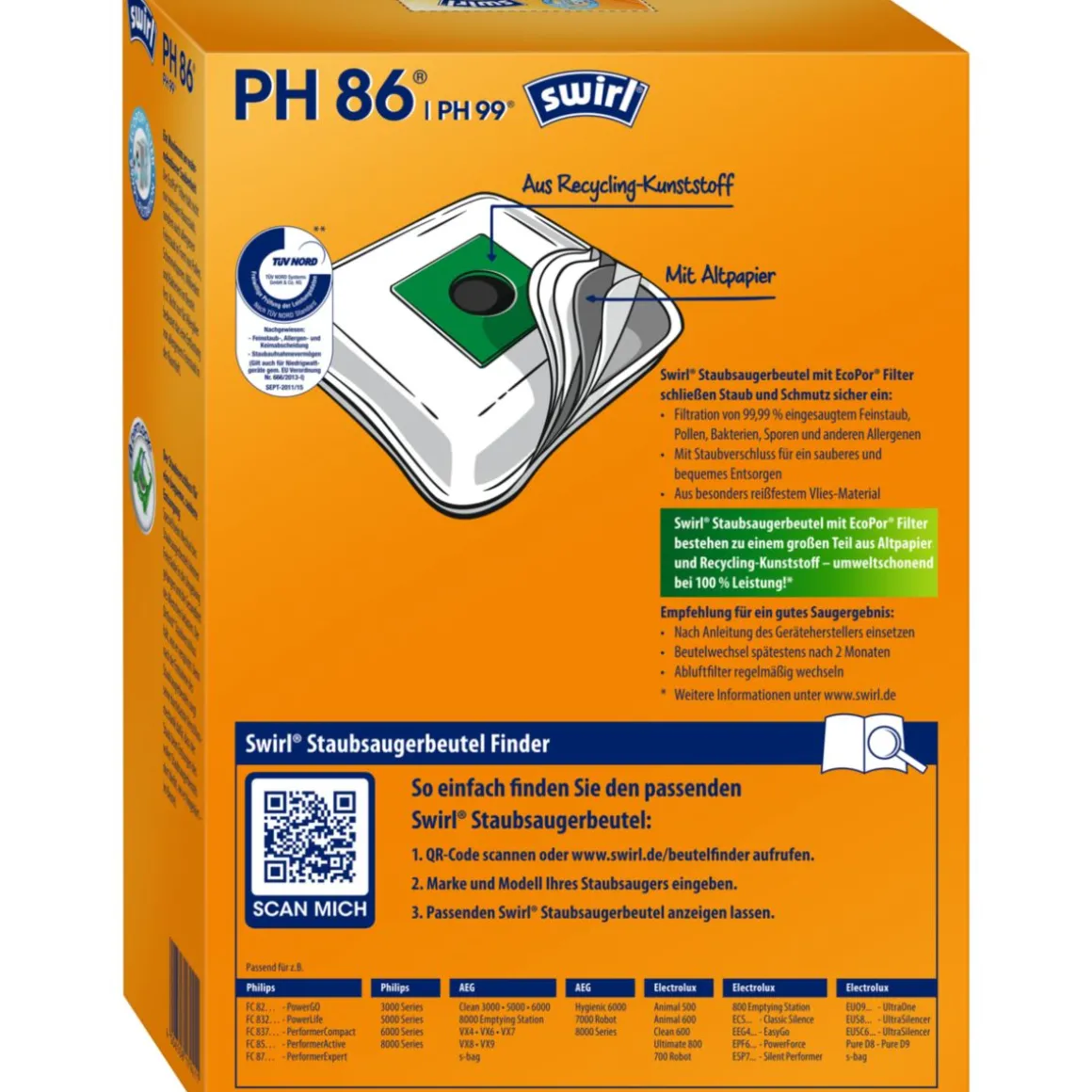 Staubsauger-Beutel PH 86 EcoPor