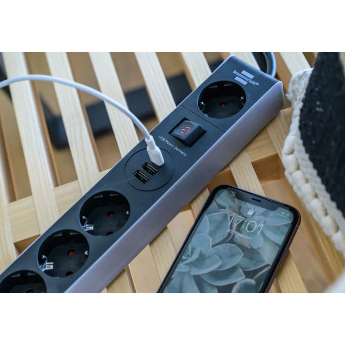 Steckdosenleiste 5-fach 2xUSB, 1xUSB-CQuickCharge
