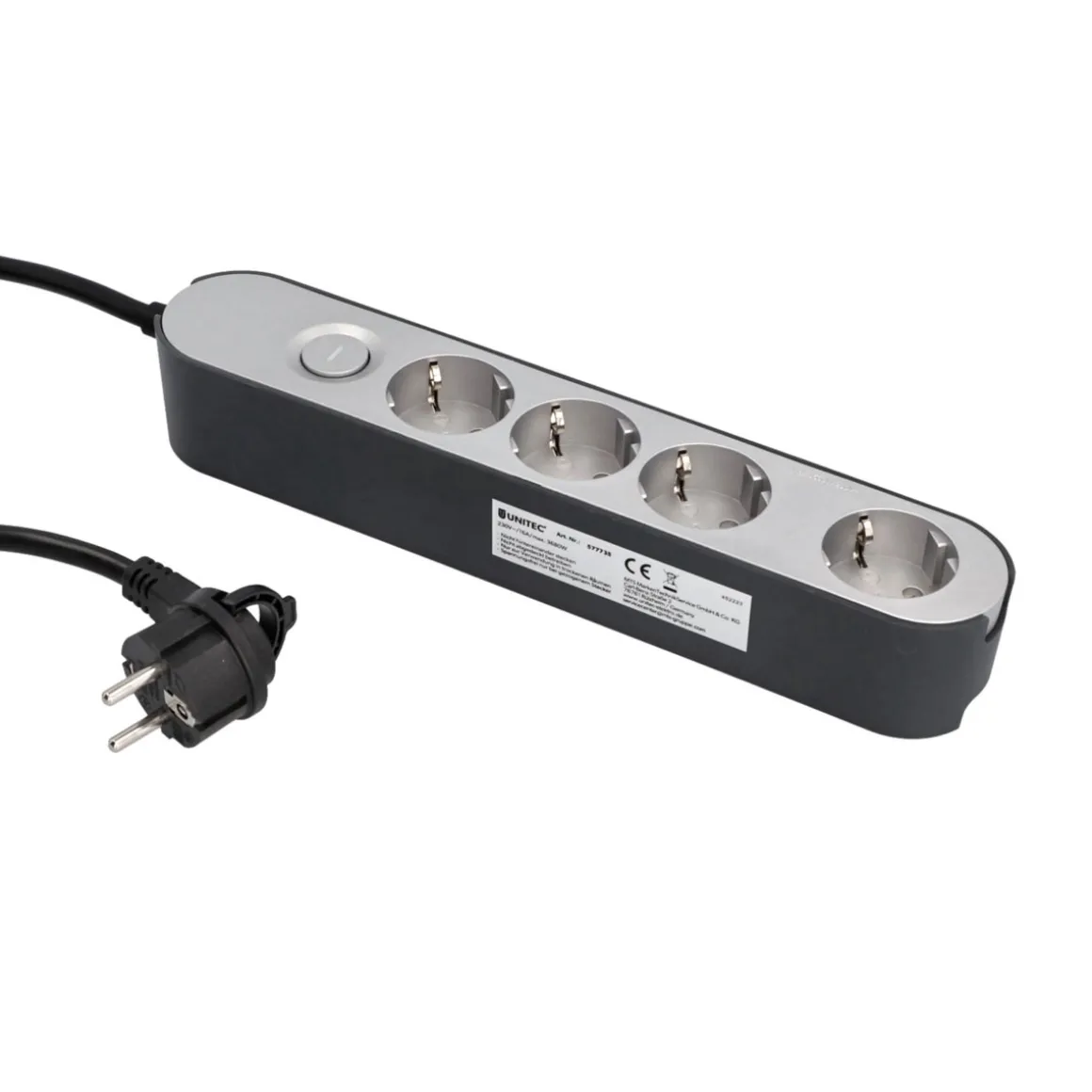 Steckdosenleiste GREENLINE silber/anthrazit