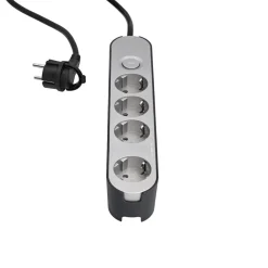Steckdosenleiste GREENLINE silber/anthrazit