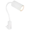 Steckerleuchte Robby, exkl. 1x GU10 25WMetall weiss matt BxH: 55x430mm