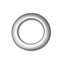 Stoffoese 55/35 mm silber matt 10er