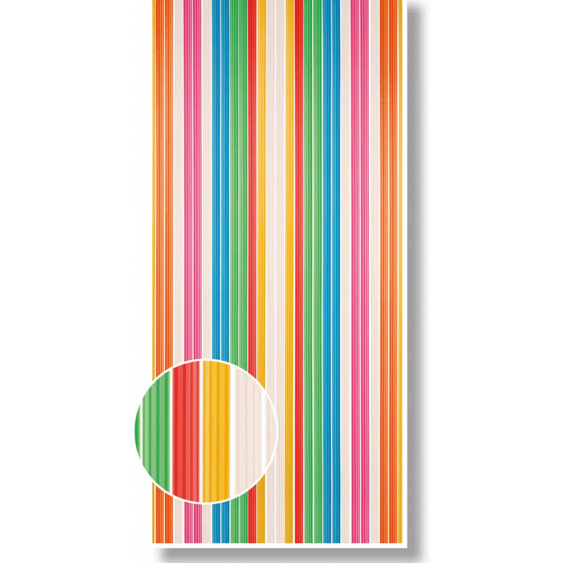 Streifenvorhang aus PE Folie bunt