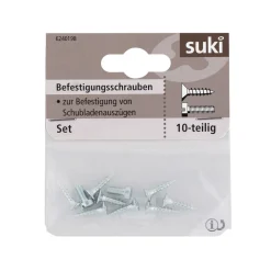 Suki Befestigungsschrauben für Kugelauszug 6270031-35/+42 10 Stück
