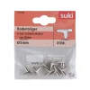 Suki Bodenträger Stahl Durchmesser 0,5 x 0,8 cm vernickelt 8 Stück