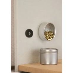Suki Magnet Neodym mit Senkbohrung Ø 32 x 6 mm, gummiert, schwarz