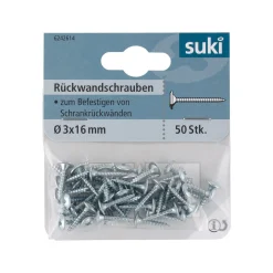 Suki Rückwandschraube Senkkopf Kreutzschlitz 3 x 16 mm 50 Stück