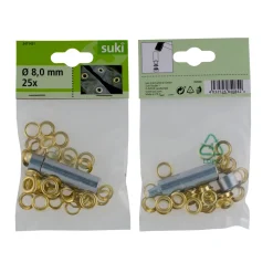 Suki Ösen-Set mit Werkzeug 8 mm 10-teilig