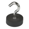 Suki Topfmagnet Neodym mit Schraubhaken M5 Ø 28 x 38 mm, gummiert, silber-schwarz