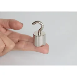 Suki Topfmagnet Neodym mit Schraubhaken M6 Ø 24,5 x 52 mm, silber
