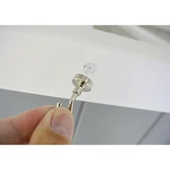 Suki Topfmagnet Neodym mit Schraubhaken M5 Ø 25 x 40 mm, silber