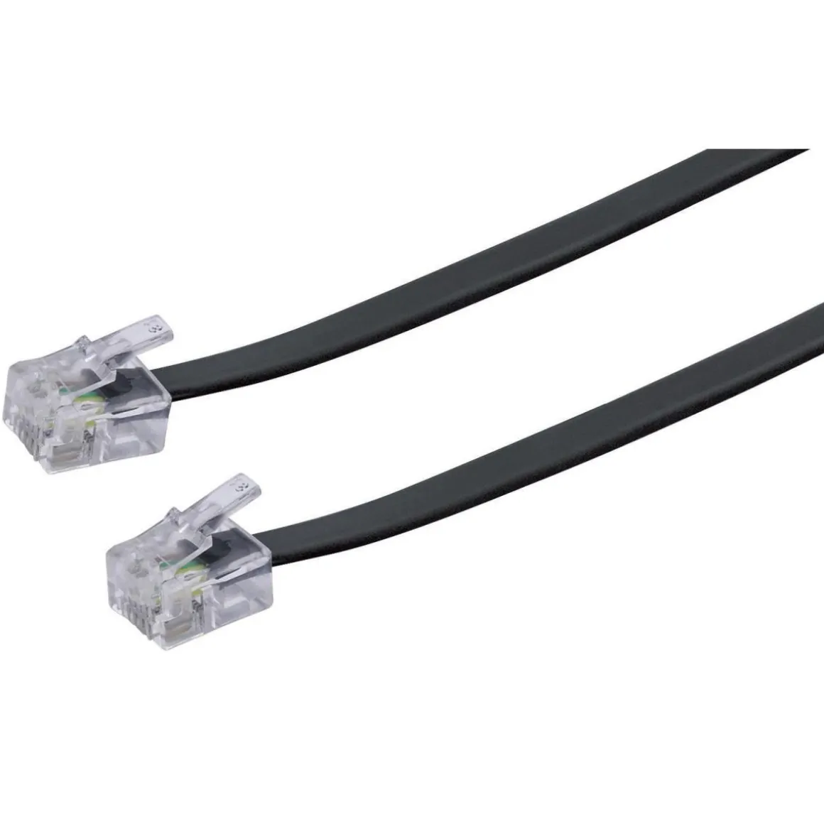 Telefon-Anschlussleitung 6m sw