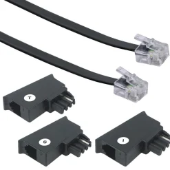 Telefon-Anschlussleitung 6m sw
