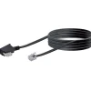 Telefon-Anschlussleitung 6m sw