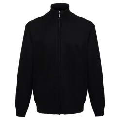 Terrax Workwear Strickjacke Herren schwarz melange XL