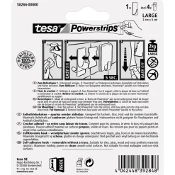 Tesa Haken Powerstrips Large Rechteckig Metall