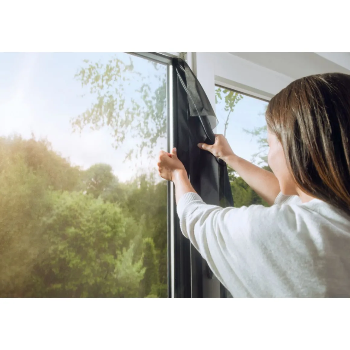 Tesa IS Pollen- & Insektengitter für Fenster, anthrazit, 1,3x1,5m