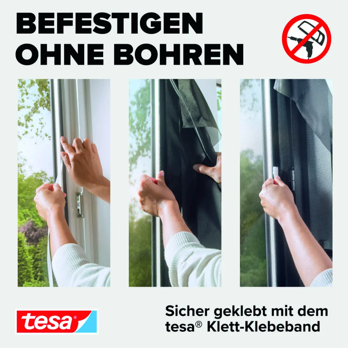 Tesa IS Pollen- & Insektengitter für Fenster, anthrazit, 1,3x1,5m